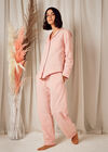 Embroidered Stripe Trouser, Pink, large