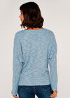 Ripple Waffle Top, Blue, large
