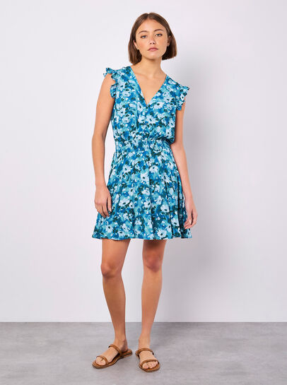 Floral Chiffon Mini Dress
