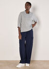 Soft Touch Cowl Neck Top, Light Grey / Silver, large