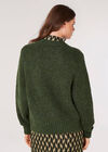 Chunky Knit Boxy Jumper, Green, large