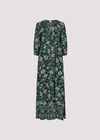 Floral Print Wrap Maxi Dress
, Green, large