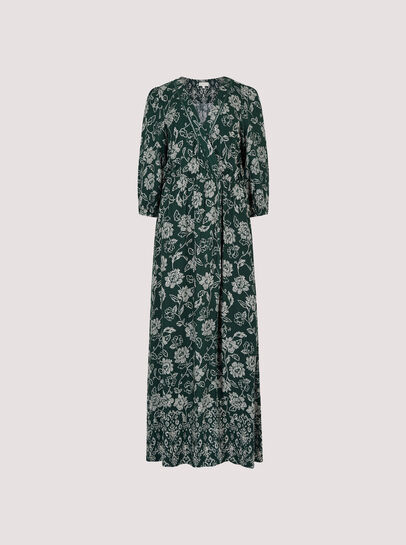Floral Print Wrap Maxi Dress