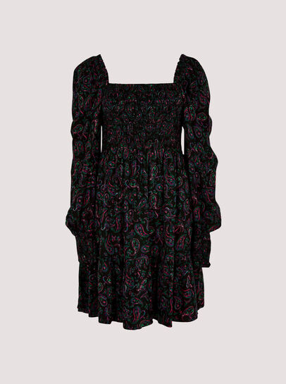 Paisley Milkmaid Mini Dress