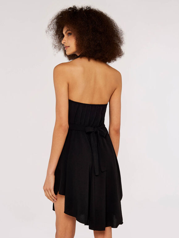 Halterneck Mini Dress, Black, large