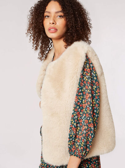 Faux Fur Cropped Gilet