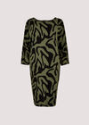 Swirl  Cocoon Dress, Khaki, large