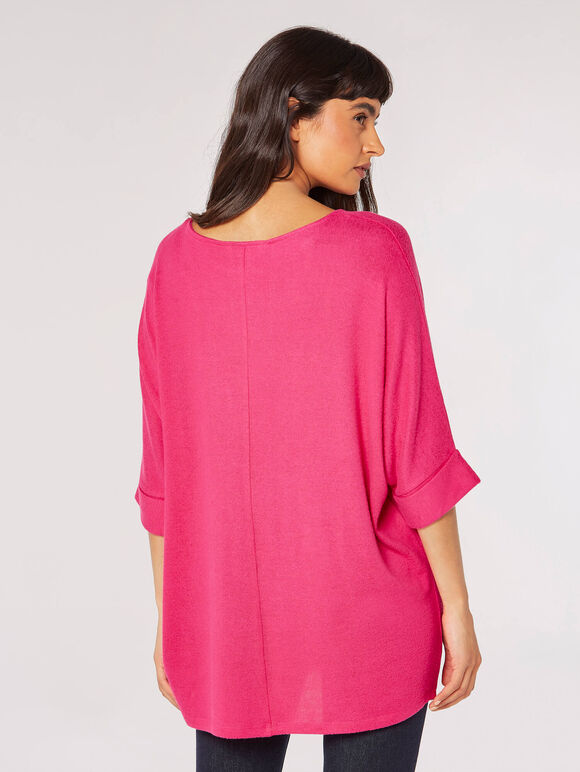 Soft Touch Batwing Top, Fuchsia, large