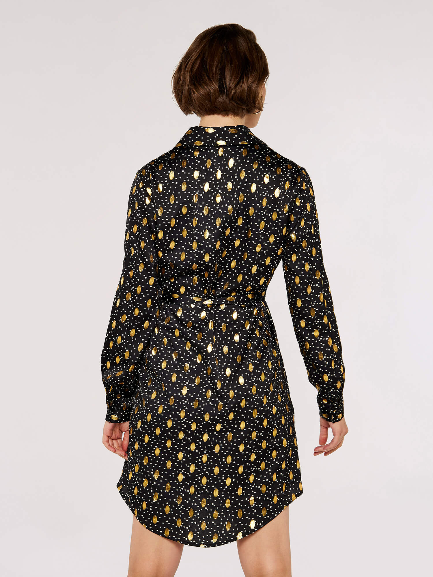 Foil Shirt Mini Dress