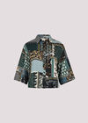 Patchwork Paisley Boxy Shirt, Navy, large