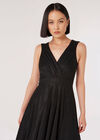 Shimmer Wrap Maxi Dress, Black, large