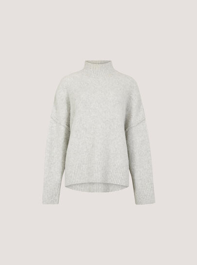 Brushed High-Low Oversized Jumper