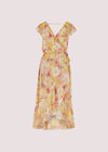 Floral Ruffle Wrap Dress, Pink, large