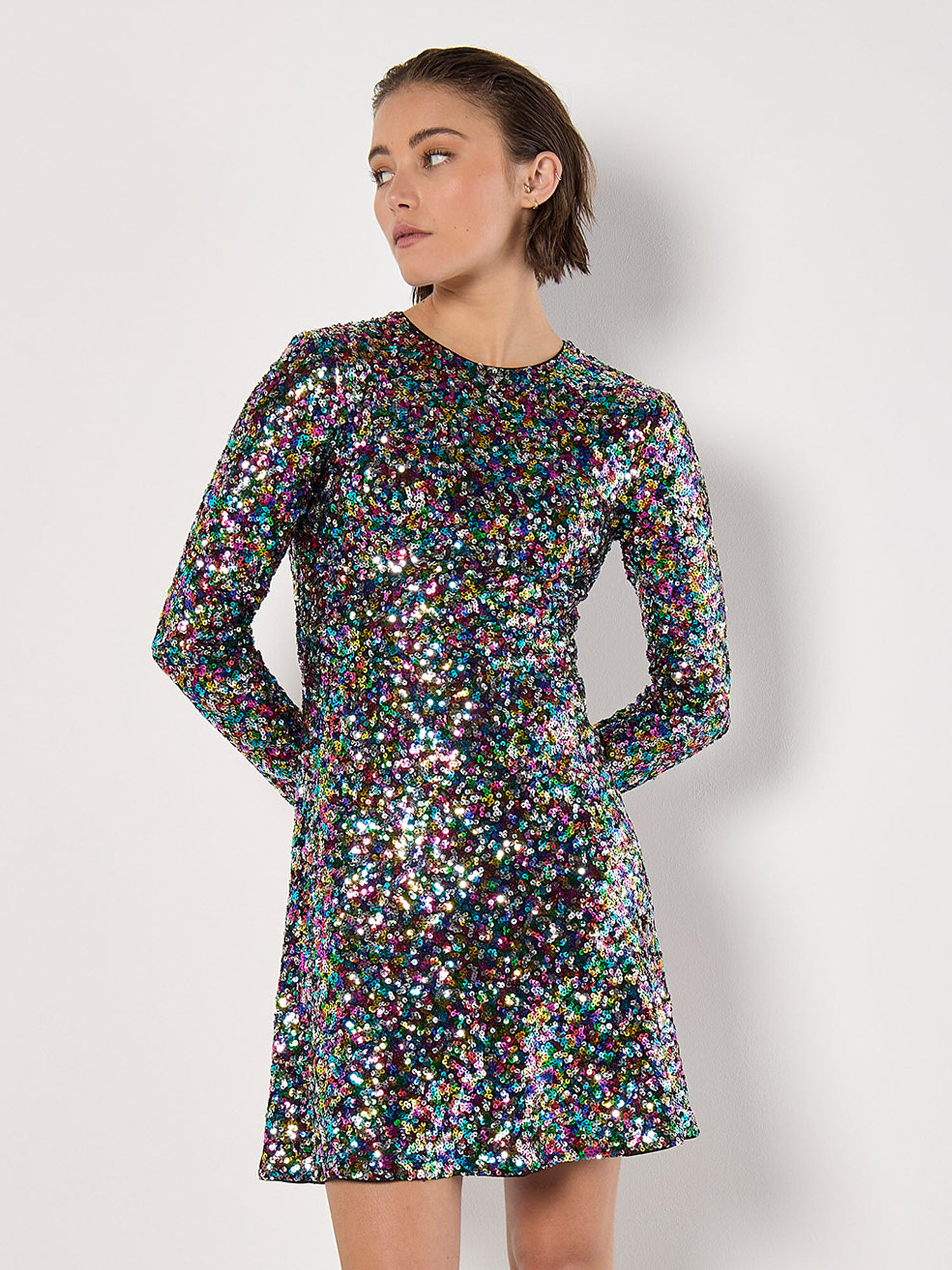Rainbow sparkly dress clearance