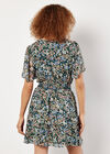 Ditsy Floral Chiffon Mini Dress, Green, large