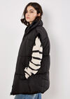 Reversible Oversized Puffer Gilet, Black, large