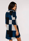 Colour Block Swing Mini Dress, Teal, large