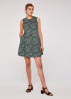 Retro DitsyTrapeze Dress, Navy, large