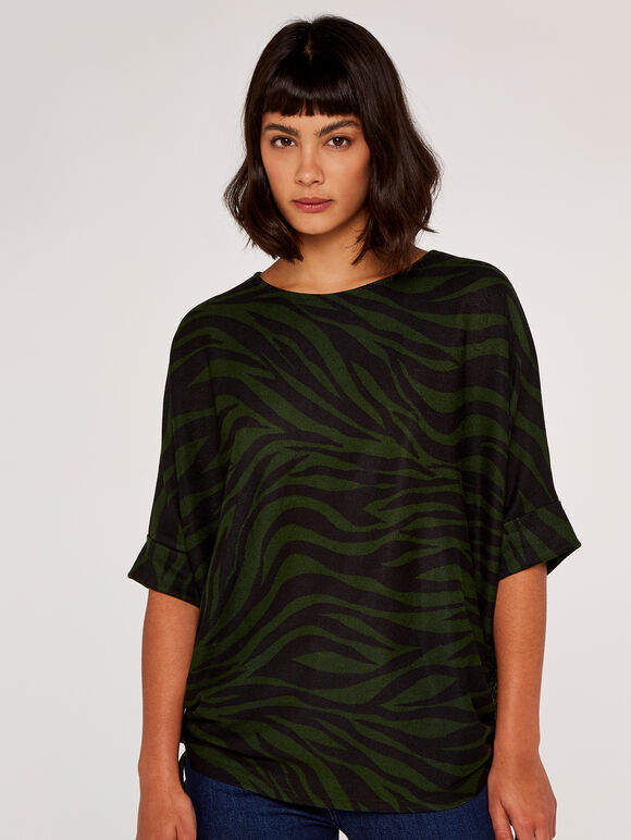 Zebra Top, Khaki, large