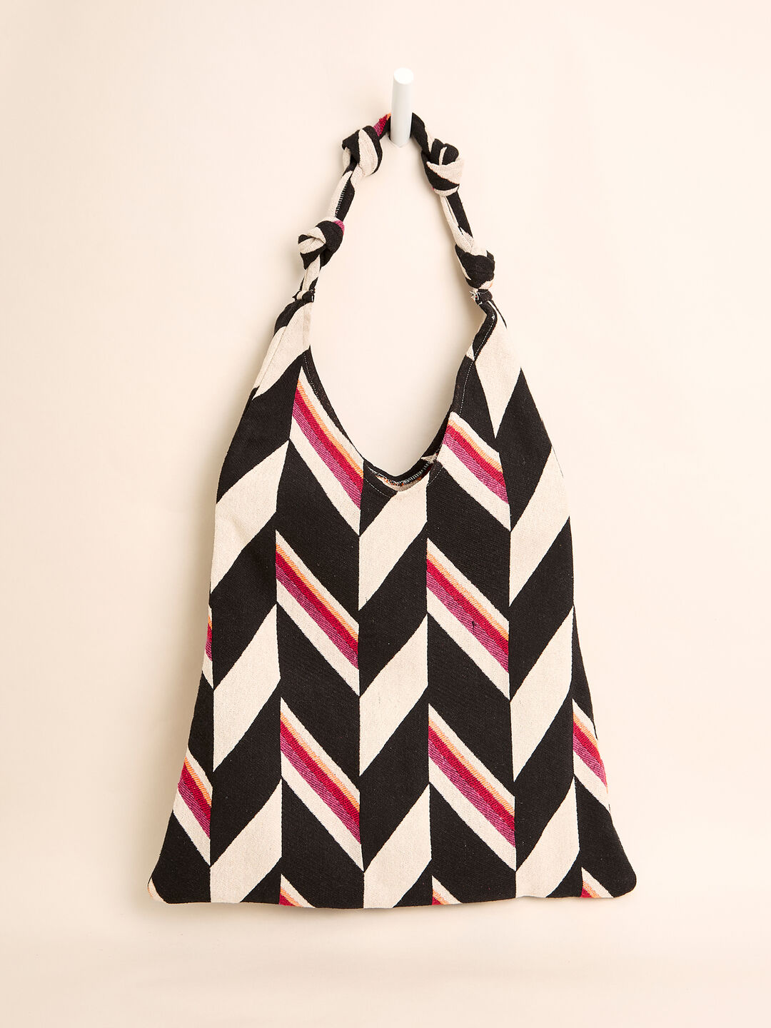 Image of Geometric Cotton Canvas Bag