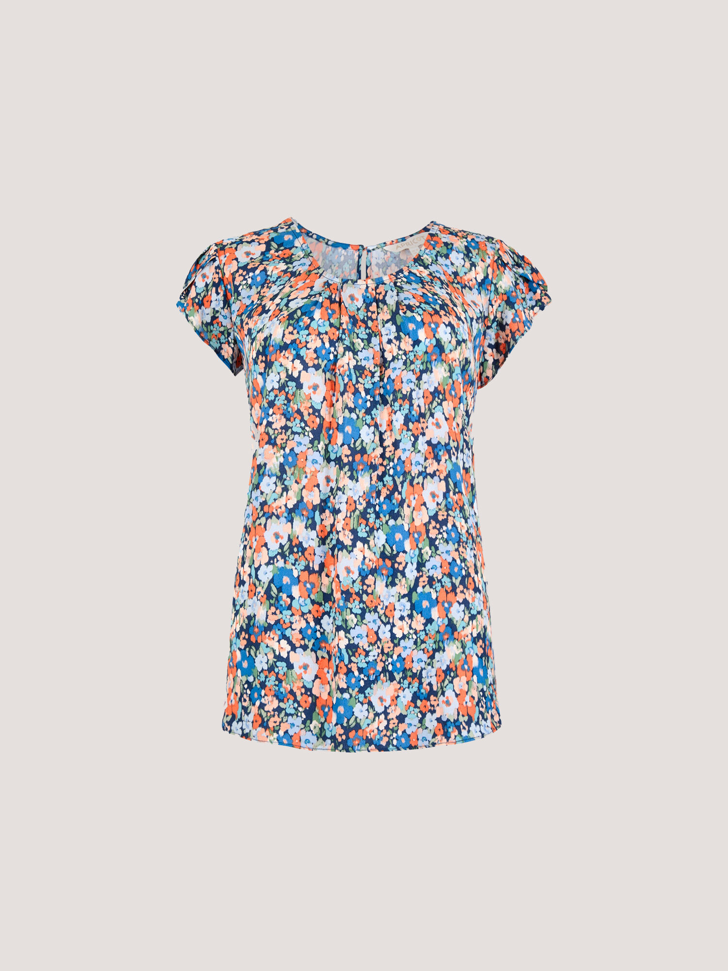 Ditsy Floral Tulip Sleeve Top | Apricot Clothing