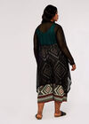 Curve Mesh Waterfall Cardigan, Black, large