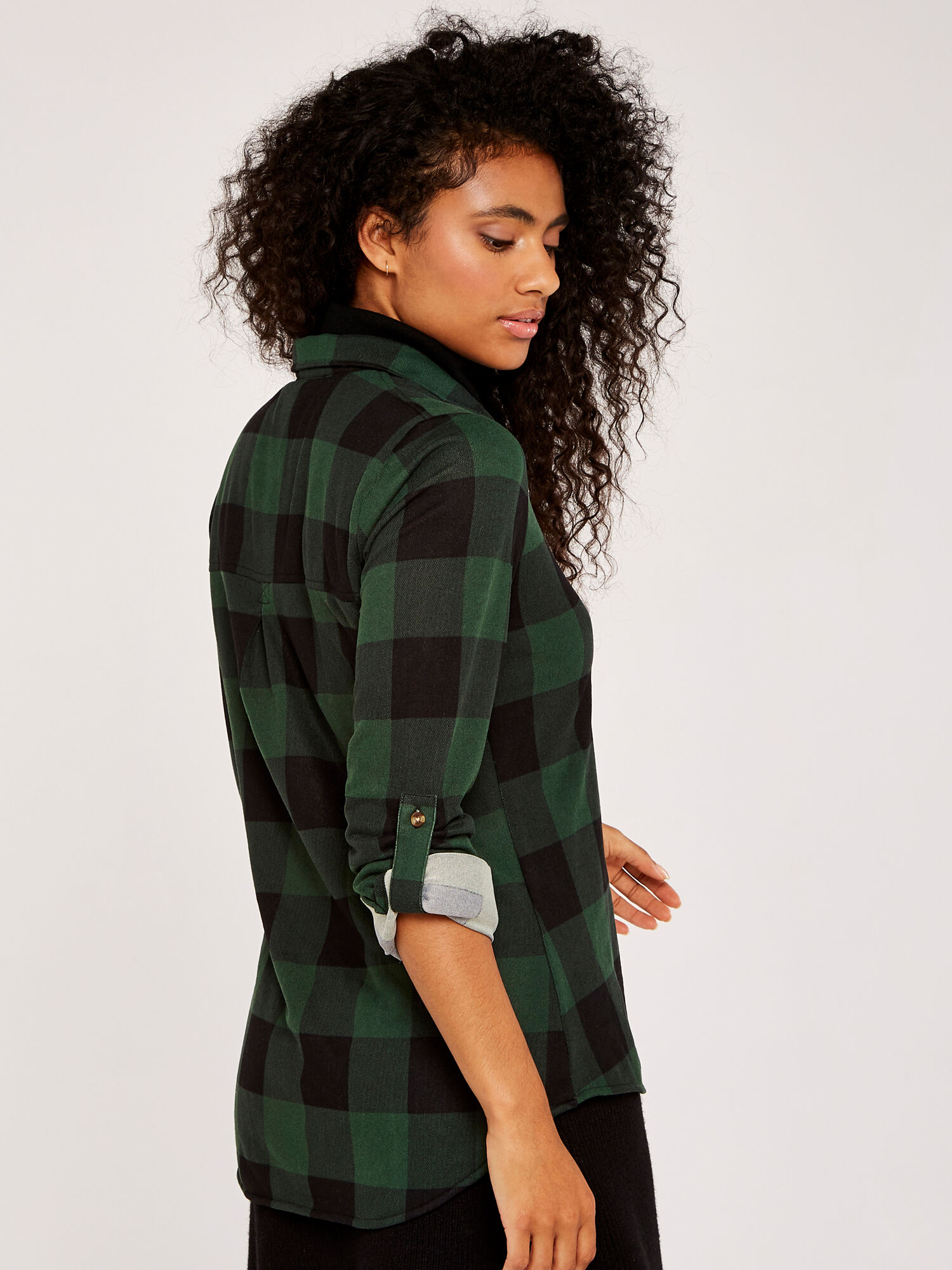 Fleece lined shirt womens sale