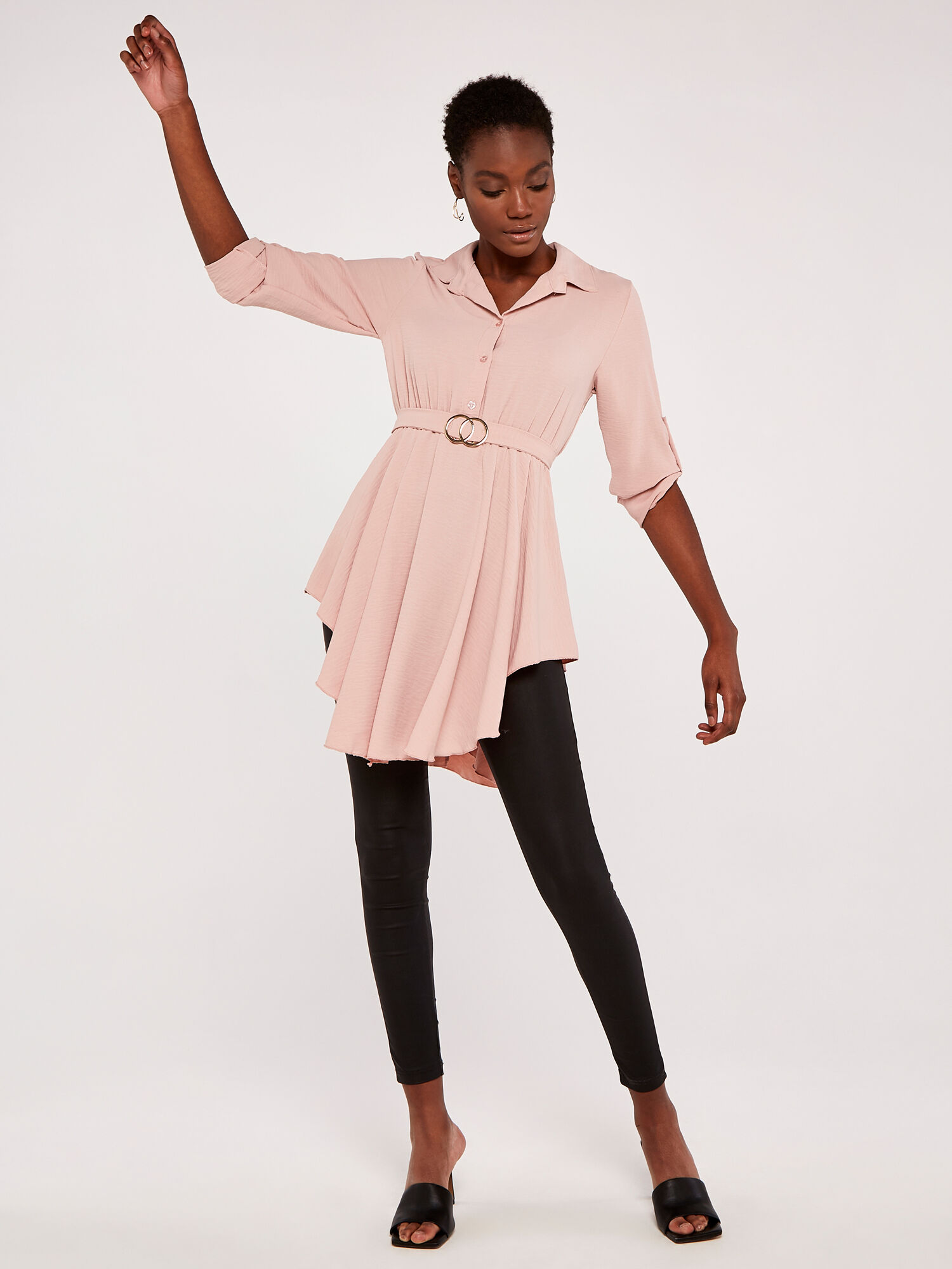 Belted top best sale