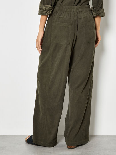 Cord Wide-Leg Trousers