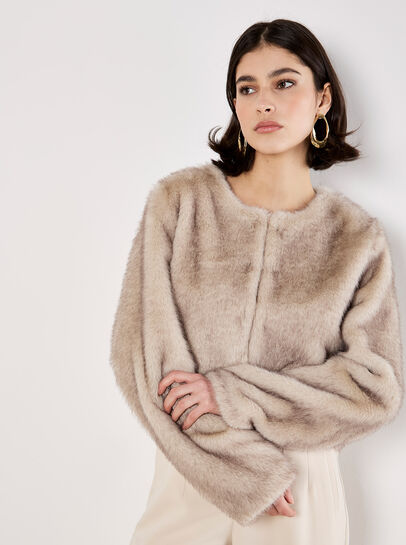 Luxe Faux Fur Cropped Jacket