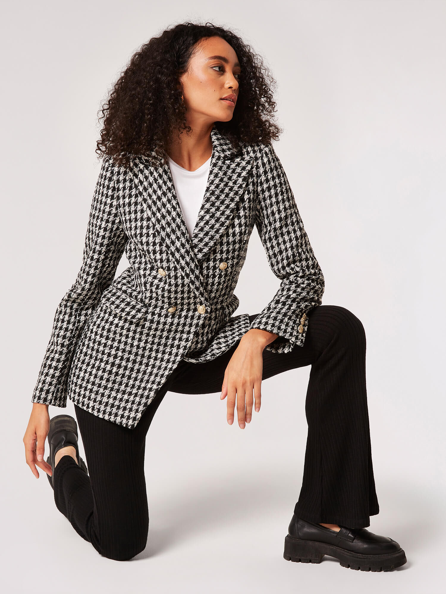 Dogtooth blazer womens hotsell