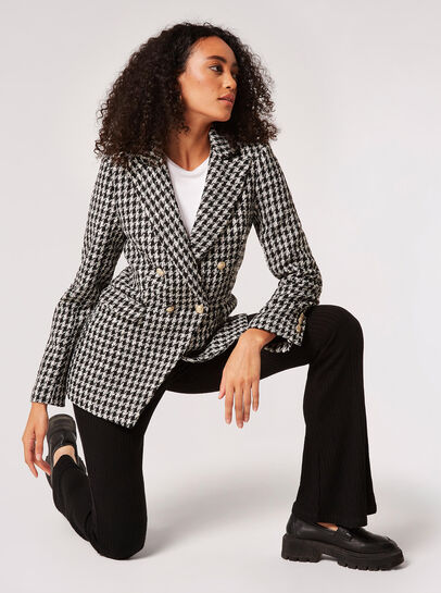Dogtooth Tweed Blazer