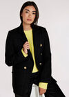 Tailored Tweed Blazer, Black, large