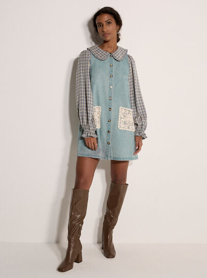 Denim Shift Mini Dress