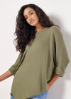 Soft Touch Batwing Top, Khaki, large