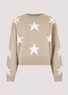 Star Cropped Jumper, Stone, large