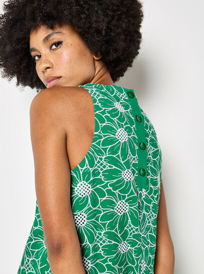 Floral Embroidered Shift Mini Dress