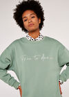 Free To Dance Oversized Sweatshirt, Mint, large