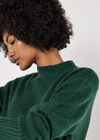 Waffle Knit Midi Dress, Green, large