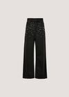 Faux Pearl & Rhinestone Maca Jean, Black, large