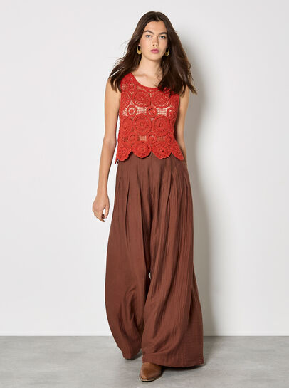 Crochet Circles Cotton Crop Top