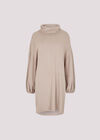 Soft Knit Mini Dress, Stone, large