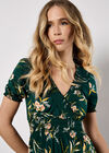 Watercolour Floral Smocked Maxi Dress, Green, large
