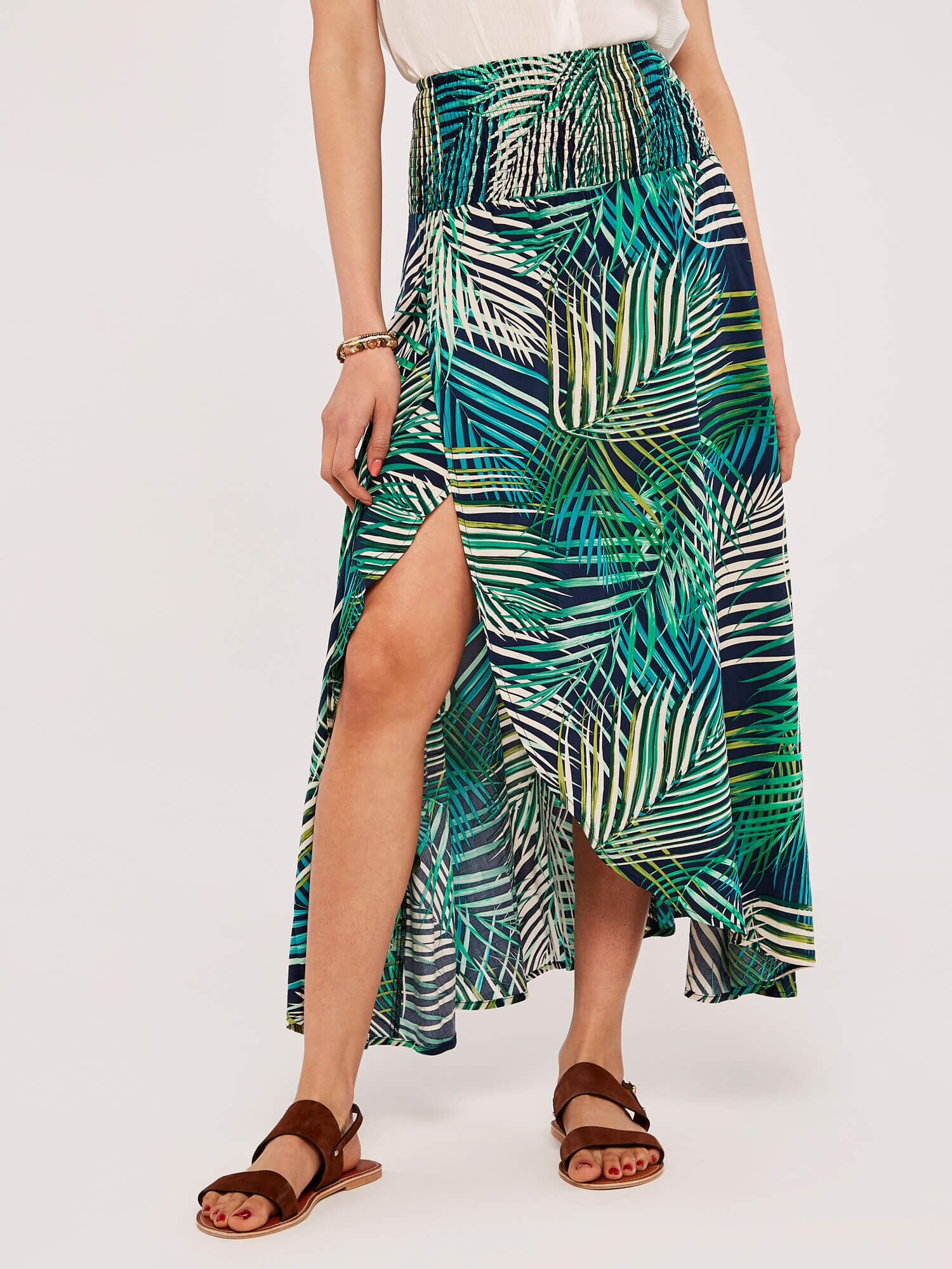 SORIN　TR Tropical Asymmetry Maxi Skirt Tropical Leaf Wrap Skirt