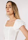 Self Check Midi Dress, White, large