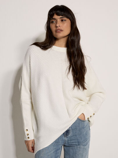 Chevron Knit Batwing Jumper