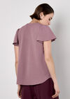 Ruffle Front Woven Top, Pink, large