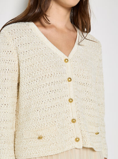 Shimmer Cotton Cardigan