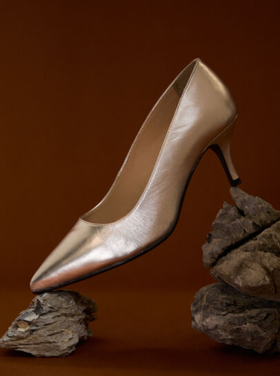 Leather Stiletto Heel Shoes