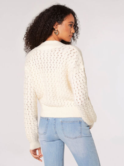Waffle Knit Chunky Cardigan